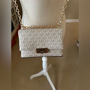 Michael Kors Beige Patterned Crossbody Bag